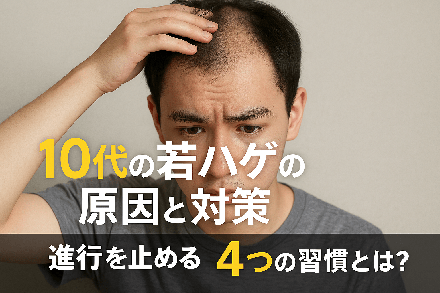 10代の若ハゲの原因と対策｜進行を止める4つの習慣とは？
