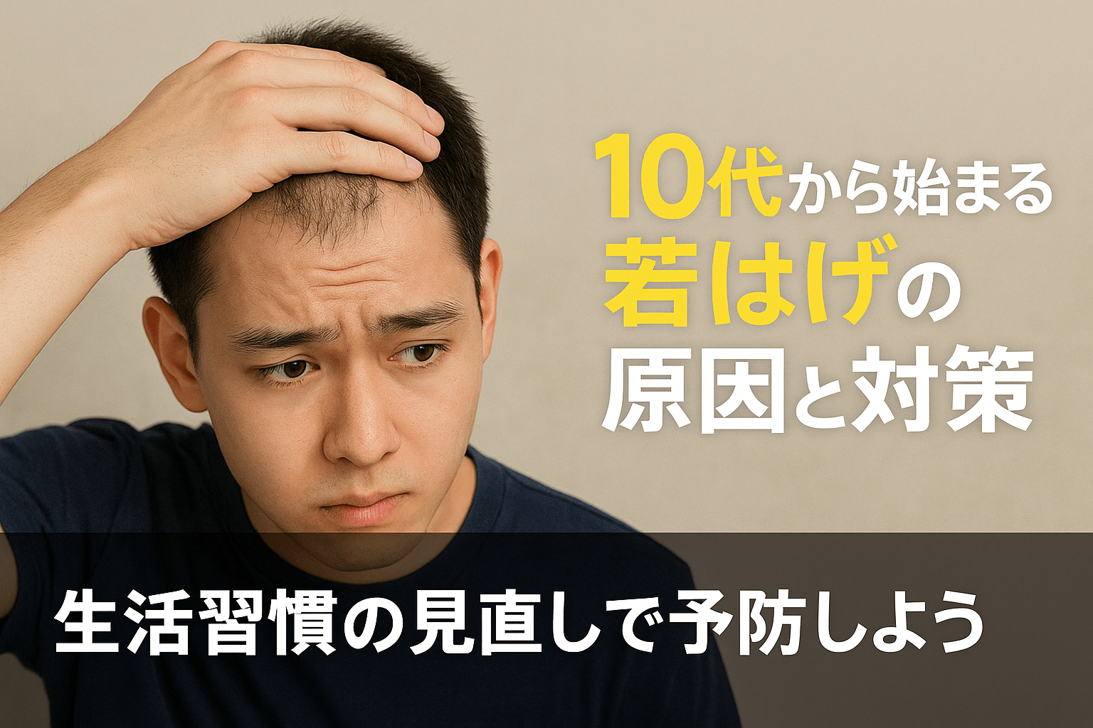 10代の若はげの原因と対策は？生活習慣の見直しで予防しよう