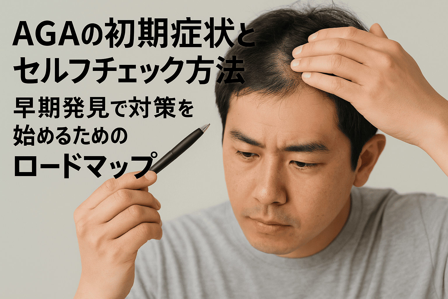 AGAの初期症状とセルフチェック方法