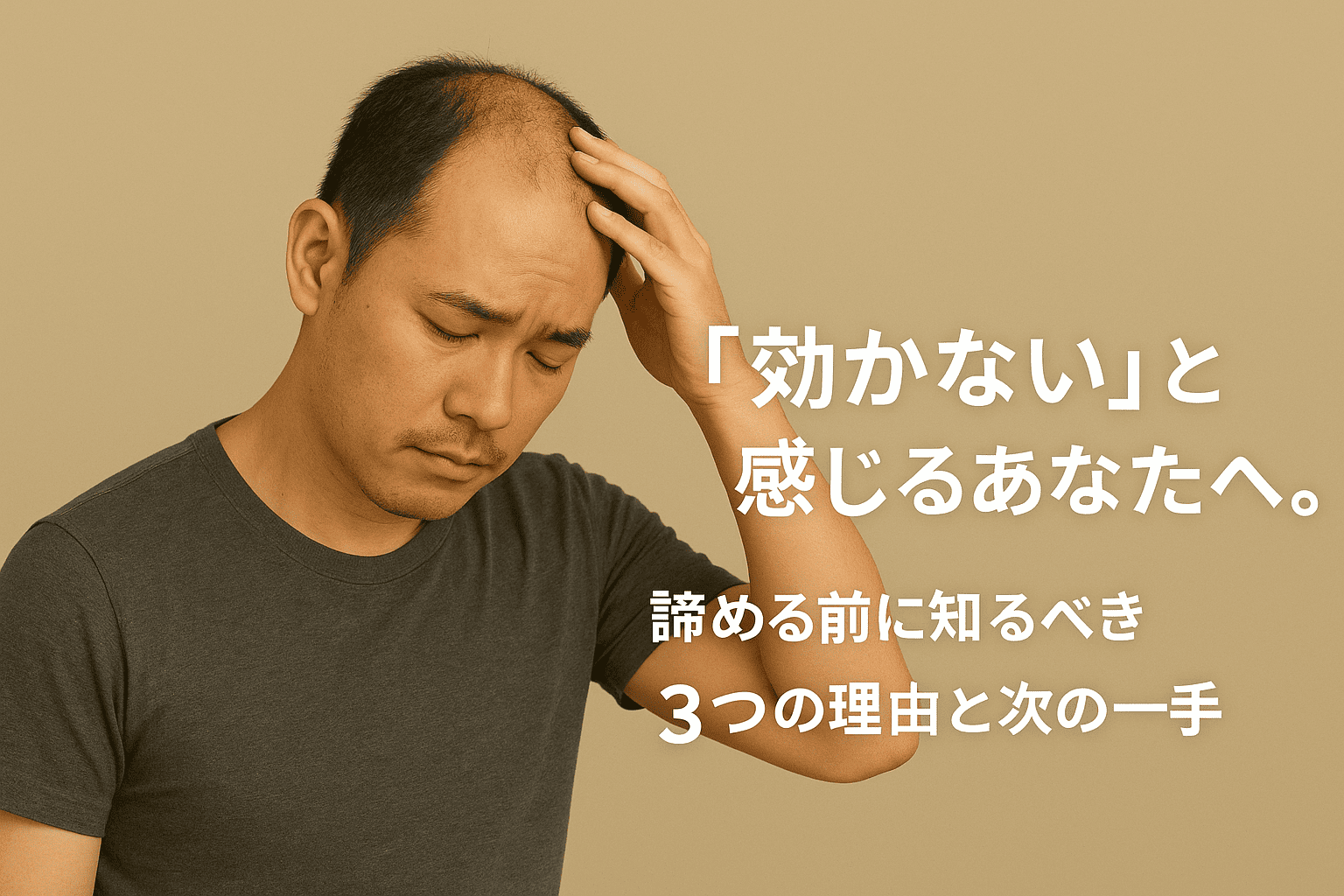 デュタステリドを半年飲んでも「効かない」と感じるあなたへ。諦める前に知るべき3つの理由と次の一手
