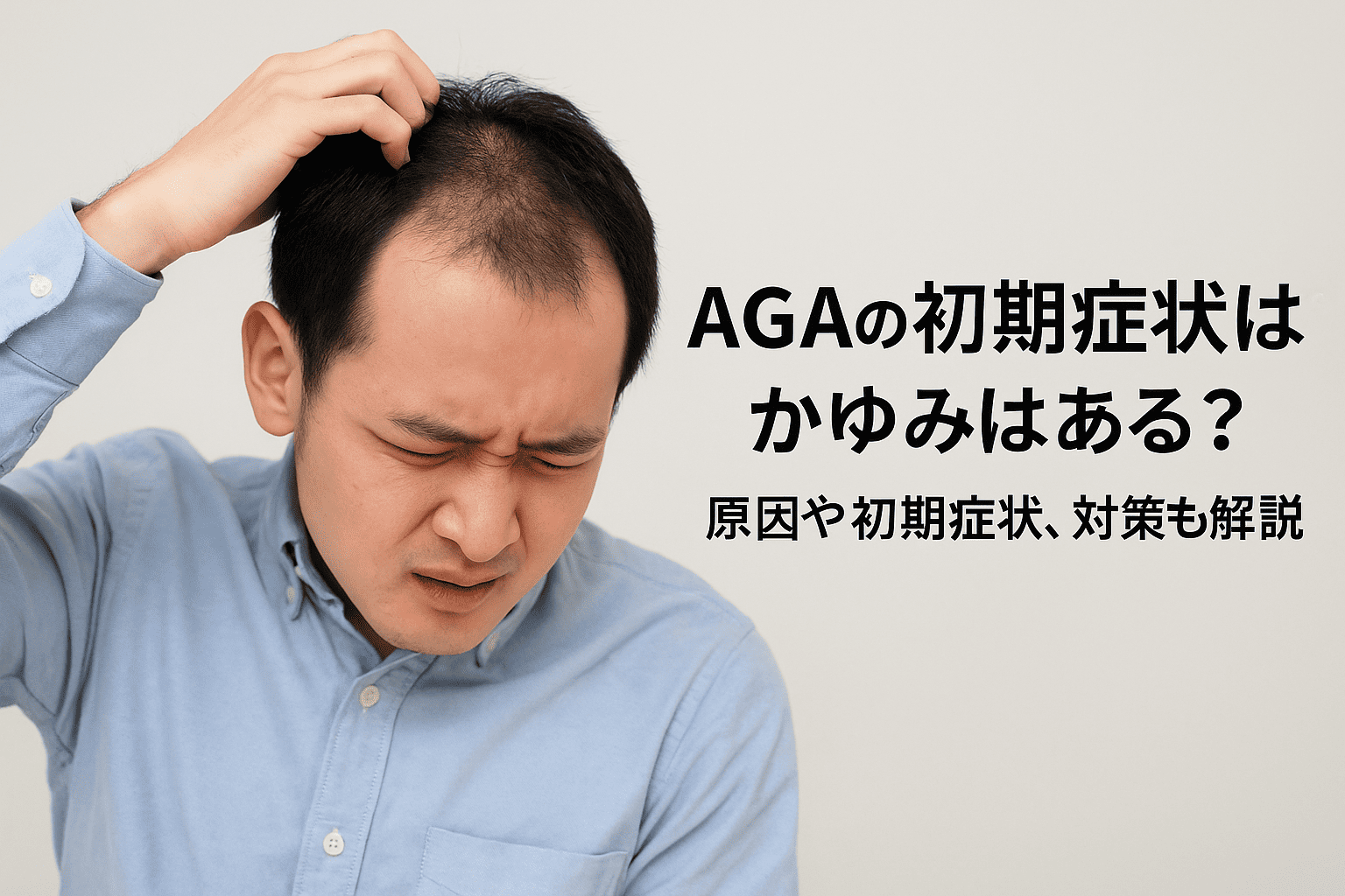 AGAの初期症状は？かゆみはある？原因や初期症状、対策も解説