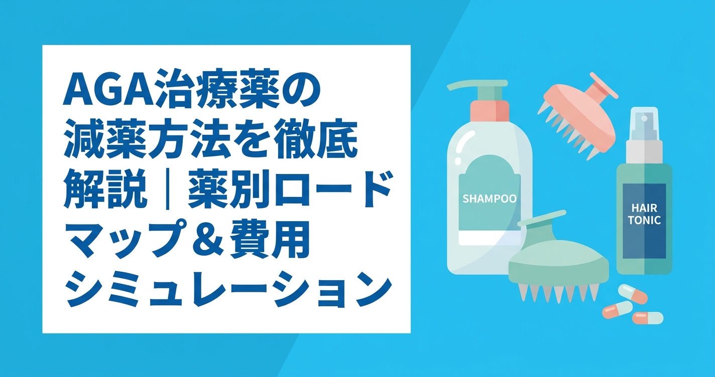 AGA治療薬の減薬方法を徹底解説｜薬別ロードマップ＆費用シミュレーション【2026年版】