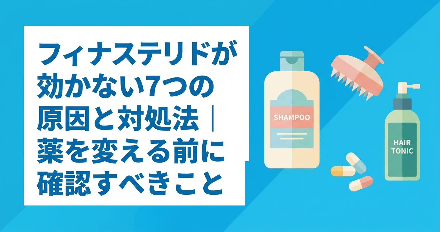 フィナステリドが効かない7つの原因と対処法｜薬を変える前に確認すべきこと