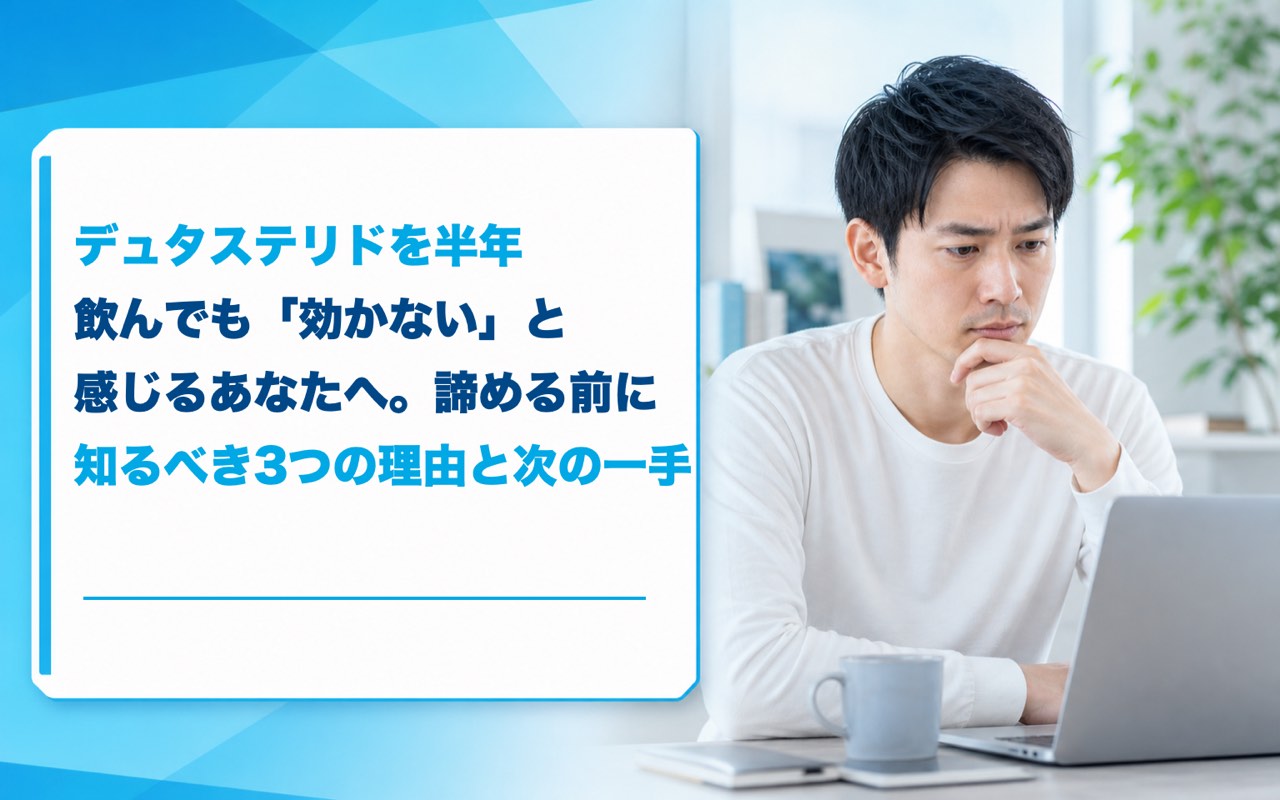 デュタステリド 効かないと半年で感じる方へ｜3つの理由と次の一手