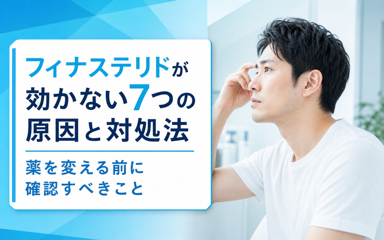 フィナステリドが効かない7つの原因と対処法｜薬を変える前に確認すべきこと