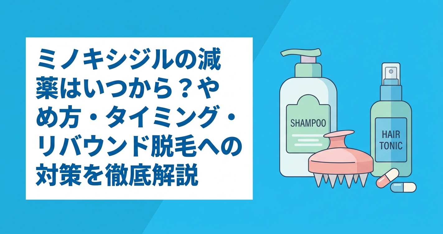 ミノキシジルの減薬はいつから？やめ方・タイミング・リバウンド脱毛への対策を徹底解説
