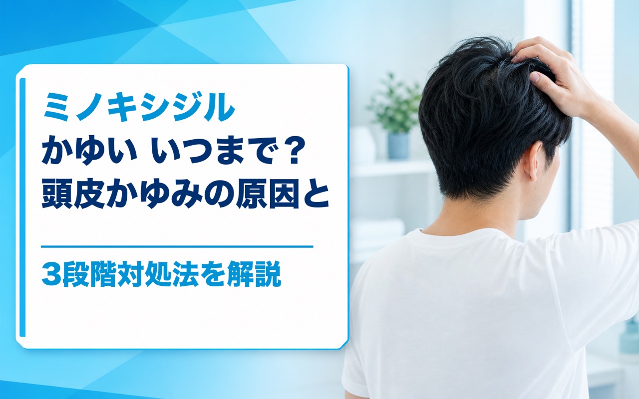 ミノキシジル かゆい いつまで？頭皮かゆみの原因と3段階対処法を解説