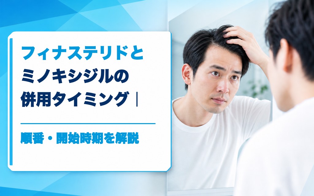 フィナステリドとミノキシジルの併用タイミング｜順番・開始時期を解説