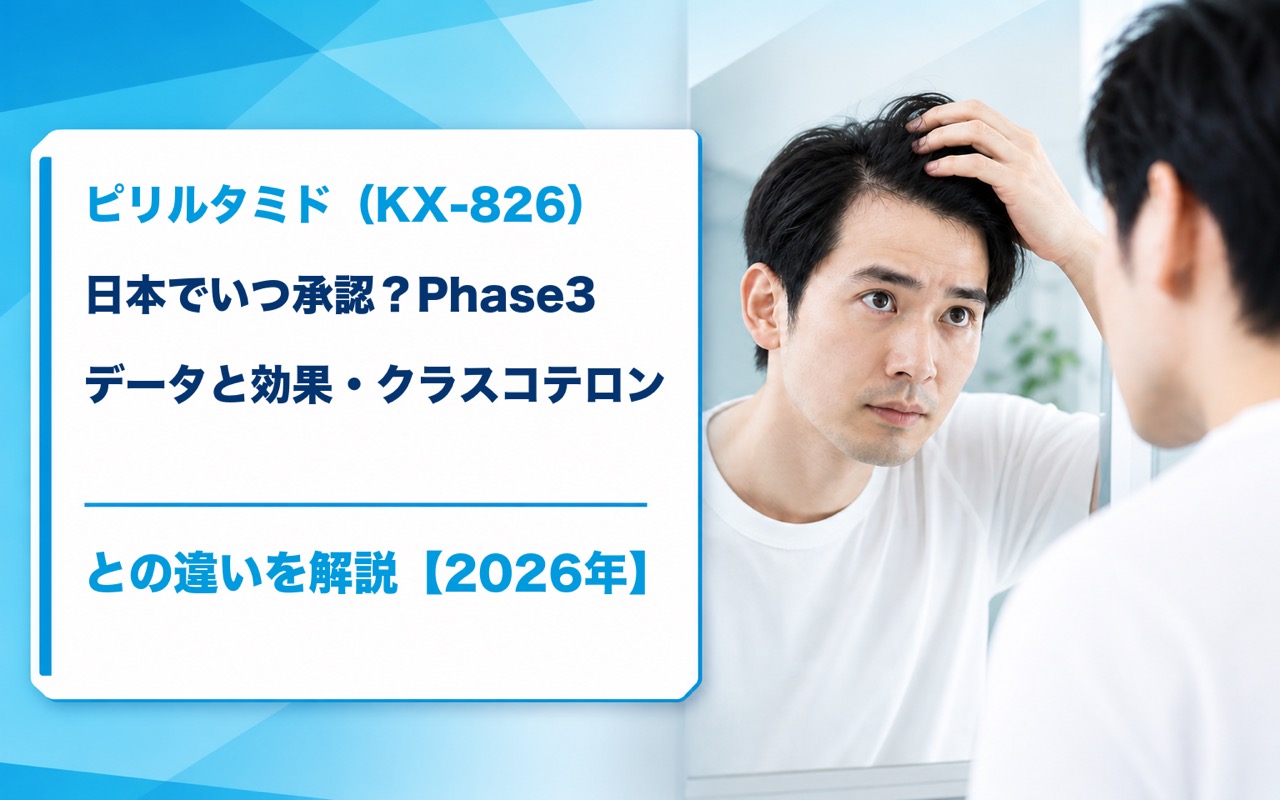 ピリルタミド（KX-826）日本でいつ承認？Phase3データと効果・クラスコテロンとの違いを解説【2026年】