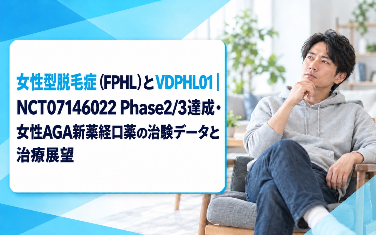 女性型脱毛症（FPHL）とVDPHL01｜NCT07146022 Phase2/3達成・女性AGA新薬経口薬の治験データと治療展望