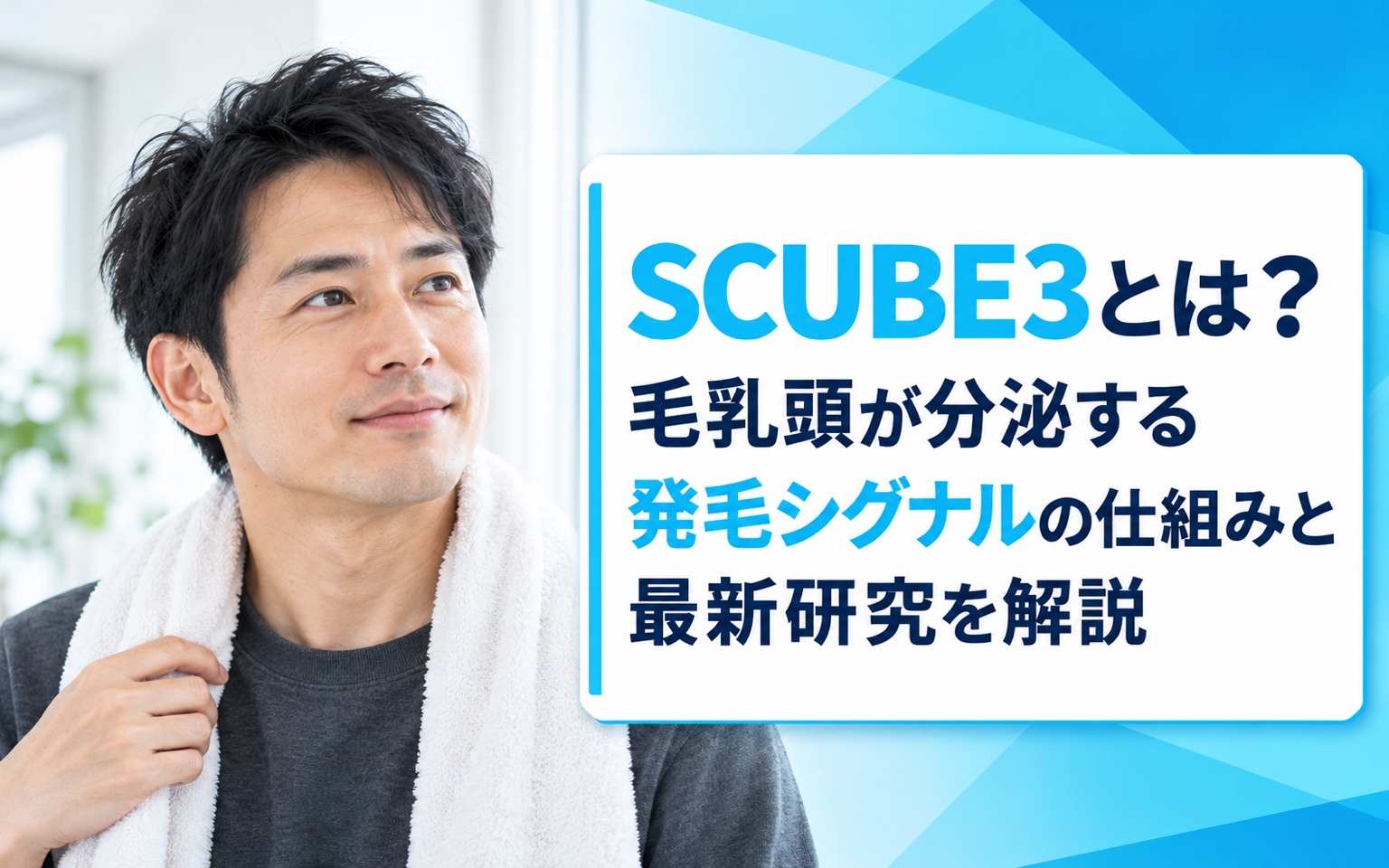SCUBE3とは？毛乳頭が分泌する発毛シグナルの仕組みと最新研究を解説